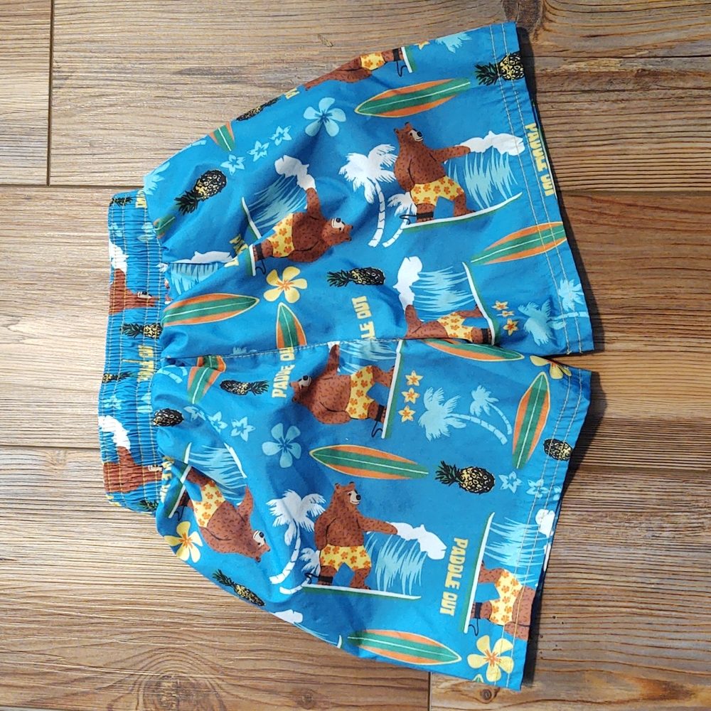 Toddler Lined Candlesticks Swim Trunks - Sz. 24 Mo. - Picture 3 of 5